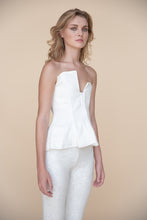Load image into Gallery viewer, THE LINEN CORSET WHITE