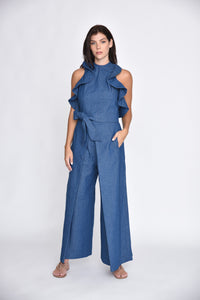 HALTER TOP DENIM