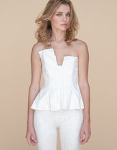 Load image into Gallery viewer, THE LINEN CORSET WHITE