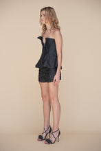 Load image into Gallery viewer, THE LINEN CORSET BLACK